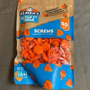 Elmer's Build It Tools 50 Count Screw Set Construct & Create Crafts w/ Cardboard